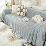 Fluffy Faux Fur Couch Cover Plush Sofa Throw, Warm & Stylish Sofa Protector