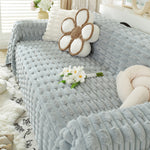 Fluffy Faux Fur Couch Cover Plush Sofa Throw, Warm & Stylish Sofa Protector
