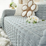 Fluffy Faux Fur Couch Cover Plush Sofa Throw, Warm & Stylish Sofa Protector