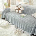 Fluffy Faux Fur Couch Cover Plush Sofa Throw, Warm & Stylish Sofa Protector