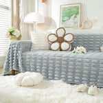 Fluffy Faux Fur Couch Cover Plush Sofa Throw, Warm & Stylish Sofa Protector