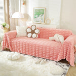 Fluffy Faux Fur Couch Cover Plush Sofa Throw, Warm & Stylish Sofa Protector