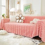 Fluffy Faux Fur Couch Cover Plush Sofa Throw, Warm & Stylish Sofa Protector
