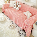 Fluffy Faux Fur Couch Cover Plush Sofa Throw, Warm & Stylish Sofa Protector