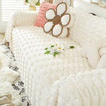 Fluffy Faux Fur Couch Cover Plush Sofa Throw, Warm & Stylish Sofa Protector