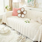 Fluffy Faux Fur Couch Cover Plush Sofa Throw, Warm & Stylish Sofa Protector