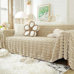 Fluffy Faux Fur Couch Cover Plush Sofa Throw, Warm & Stylish Sofa Protector