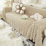 Fluffy Faux Fur Couch Cover Plush Sofa Throw, Warm & Stylish Sofa Protector