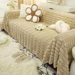 Fluffy Faux Fur Couch Cover Plush Sofa Throw, Warm & Stylish Sofa Protector