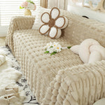 Fluffy Faux Fur Couch Cover Plush Sofa Throw, Warm & Stylish Sofa Protector