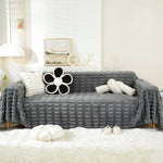 Fluffy Faux Fur Couch Cover Plush Sofa Throw, Warm & Stylish Sofa Protector