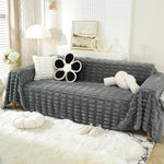 Fluffy Faux Fur Couch Cover Plush Sofa Throw, Warm & Stylish Sofa Protector