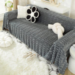 Fluffy Faux Fur Couch Cover Plush Sofa Throw, Warm & Stylish Sofa Protector
