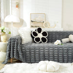 Fluffy Faux Fur Couch Cover Plush Sofa Throw, Warm & Stylish Sofa Protector