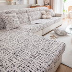 Stretch Individual Cushion Slipcovers, Furniture Protector with Elastic Bottom, Couch Cover Replacement