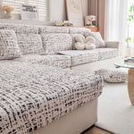 Stretch Individual Cushion Slipcovers, Furniture Protector with Elastic Bottom, Couch Cover Replacement
