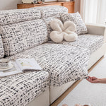 Stretch Individual Cushion Slipcovers, Furniture Protector with Elastic Bottom, Couch Cover Replacement