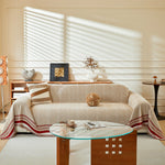 Reversible Herringbone Sofa Cover, 2-in-1 Classic British Throw Blanket for Couch