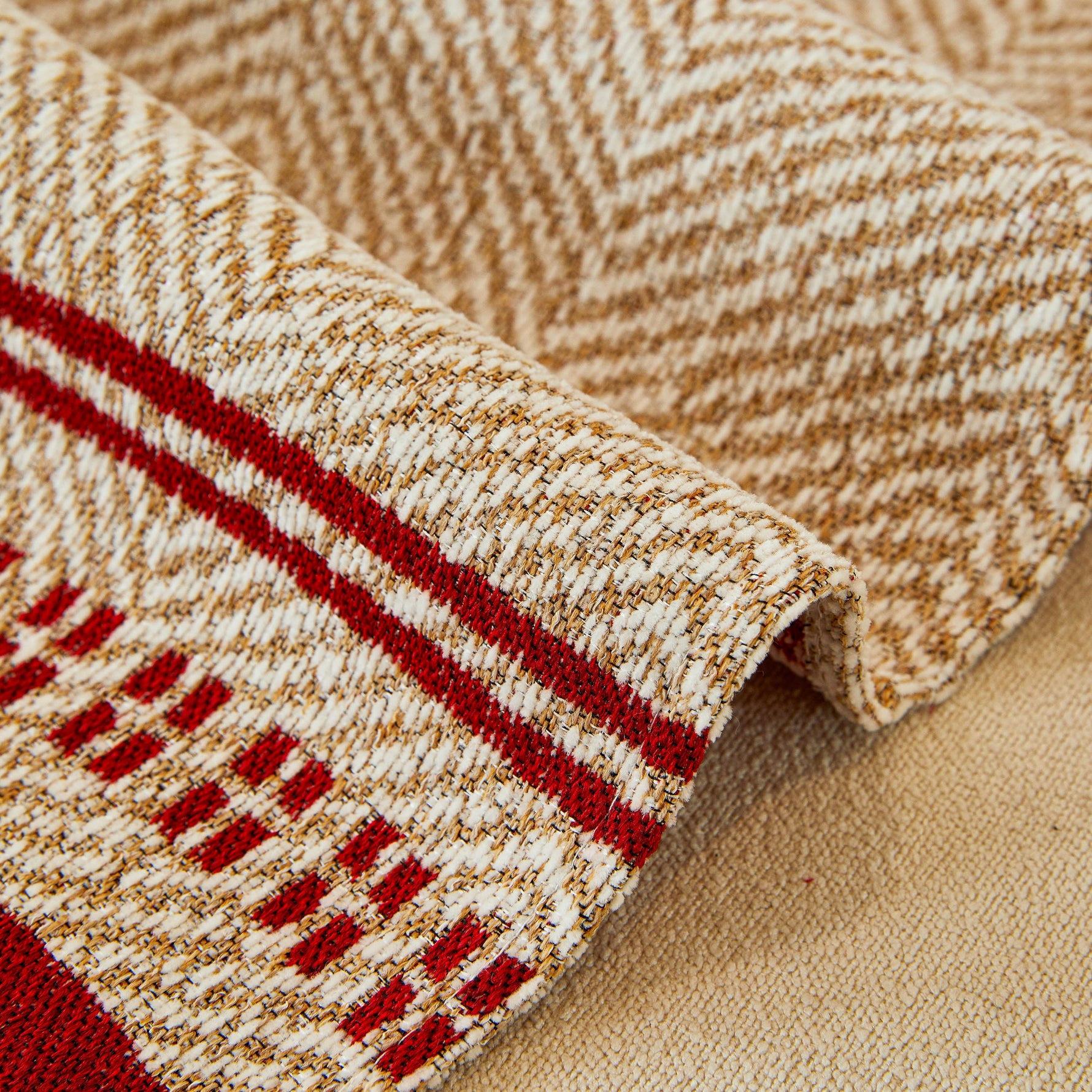 Reversible Herringbone Sofa Cover, 2-in-1 Classic British Throw Blanket for Couch