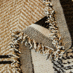 Reversible Herringbone Sofa Cover, 2-in-1 Classic British Throw Blanket for Couch