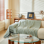 Reversible Herringbone Sofa Cover, 2-in-1 Classic British Throw Blanket for Couch