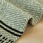 Reversible Herringbone Sofa Cover, 2-in-1 Classic British Throw Blanket for Couch