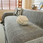 Reversible Herringbone Sofa Cover, 2-in-1 Classic British Throw Blanket for Couch