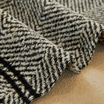 Reversible Herringbone Sofa Cover, 2-in-1 Classic British Throw Blanket for Couch
