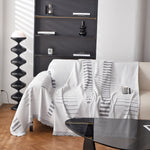 Reversible Chenille Couch Cover Blanket with Tassel Large Boho Futon Cover L Shaped Sectional Cover