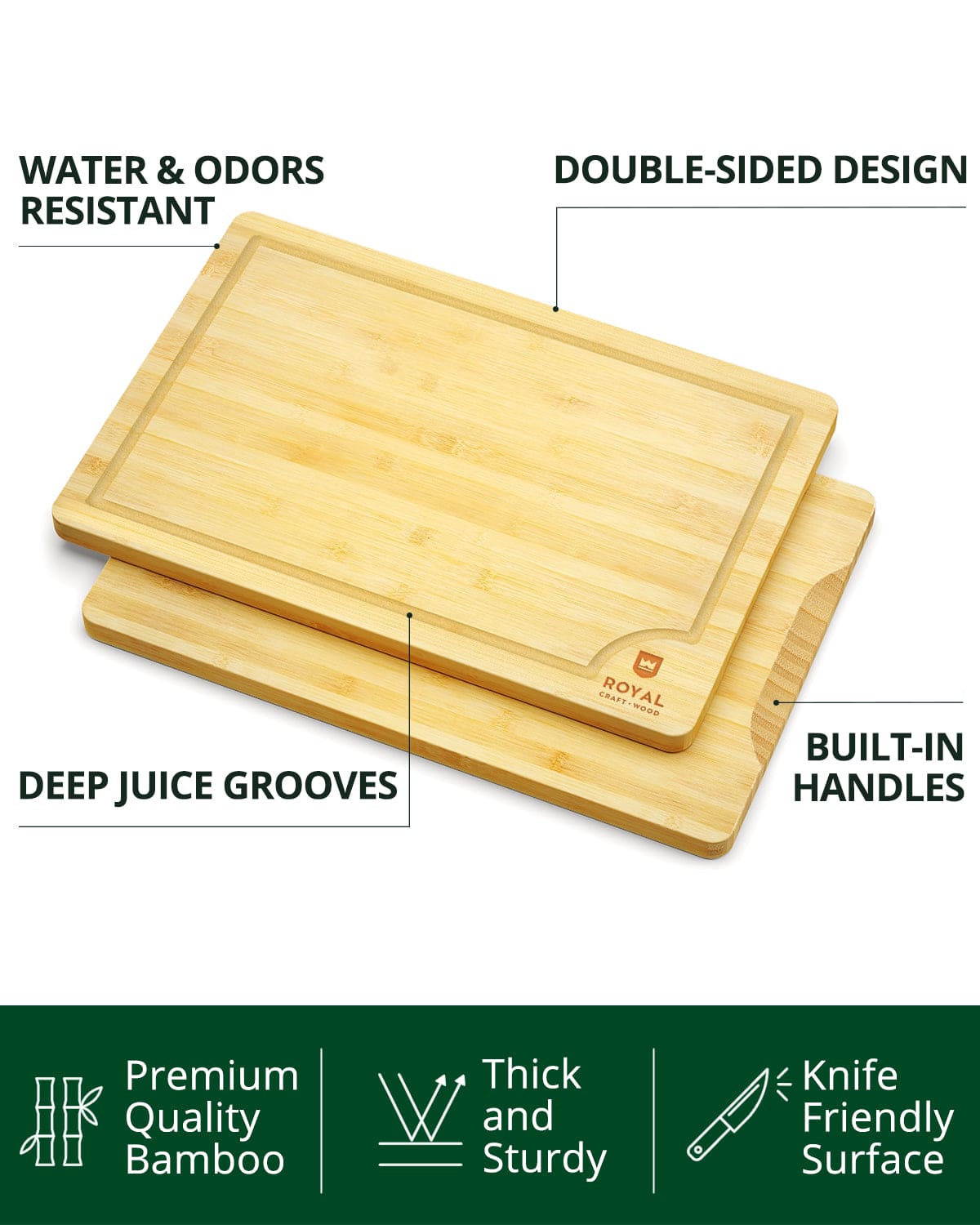 Cutting Board Set of 4, Bamboo