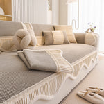 Dog Washable Sofa Protector Cover, Non-Slip Couch Slipcover with Soft Furry Trim