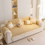 Dog Washable Sofa Protector Cover, Non-Slip Couch Slipcover with Soft Furry Trim