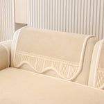 Dog Washable Sofa Protector Cover, Non-Slip Couch Slipcover with Soft Furry Trim