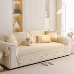 Dog Washable Sofa Protector Cover, Non-Slip Couch Slipcover with Soft Furry Trim