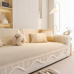 Dog Washable Sofa Protector Cover, Non-Slip Couch Slipcover with Soft Furry Trim