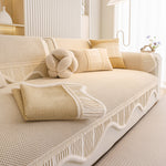 Dog Washable Sofa Protector Cover, Non-Slip Couch Slipcover with Soft Furry Trim