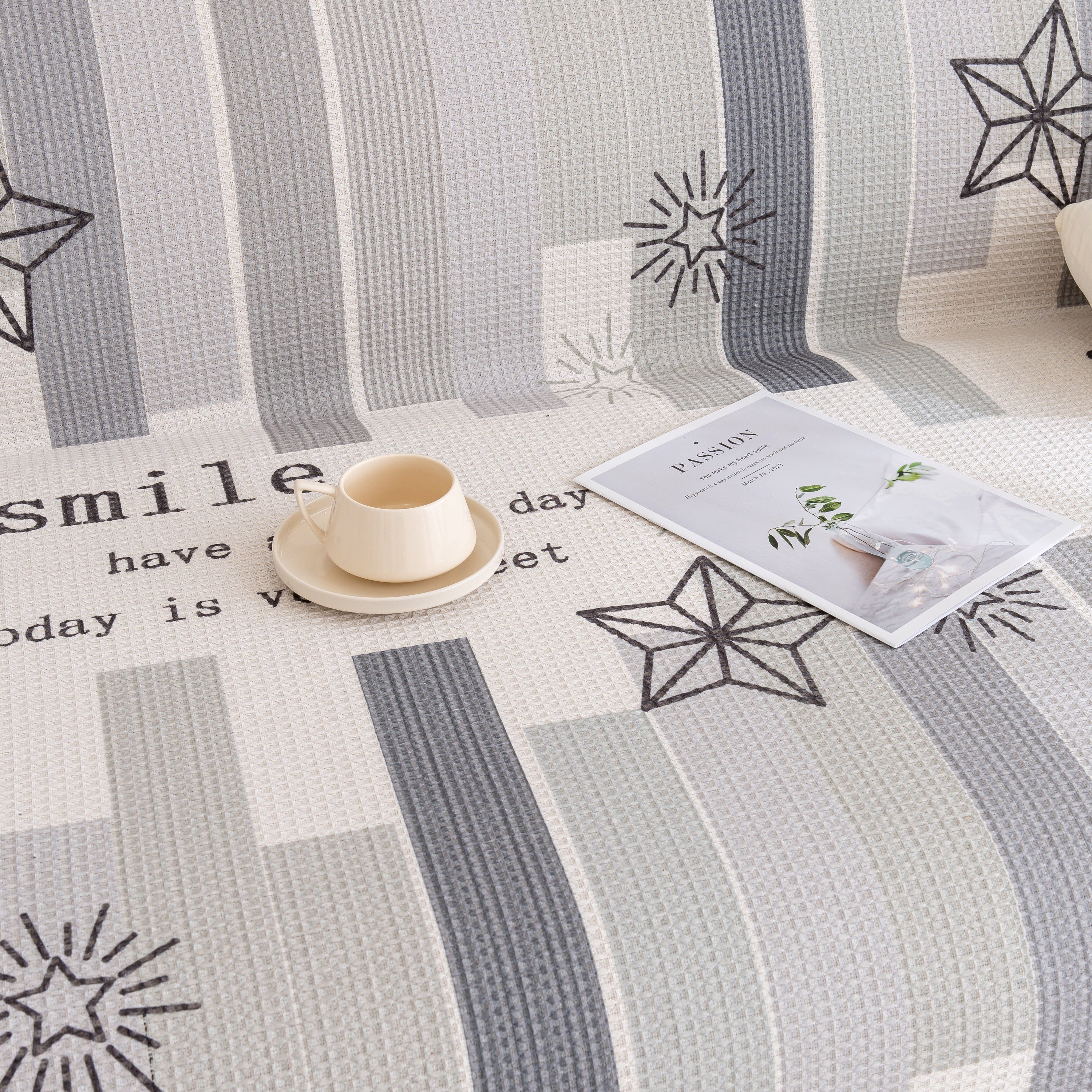 Chenille Sofa Cover Throw, Smile Couch Cover Blanket Throws for Couches, Soft Sofa Towel