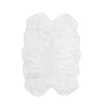 Ivory Serene Faux Fur Solid Fake Sheepskin Rug