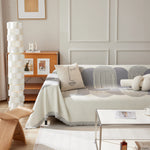 Soft Chenille Tassel Trim Sectional Sofa Protector Couch Covers for Cats Cozy Blanket Sofa Throws