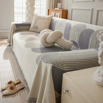 Soft Chenille Tassel Trim Sectional Sofa Protector Couch Covers for Cats Cozy Blanket Sofa Throws