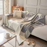 Soft Chenille Tassel Trim Sectional Sofa Protector Couch Covers for Cats Cozy Blanket Sofa Throws