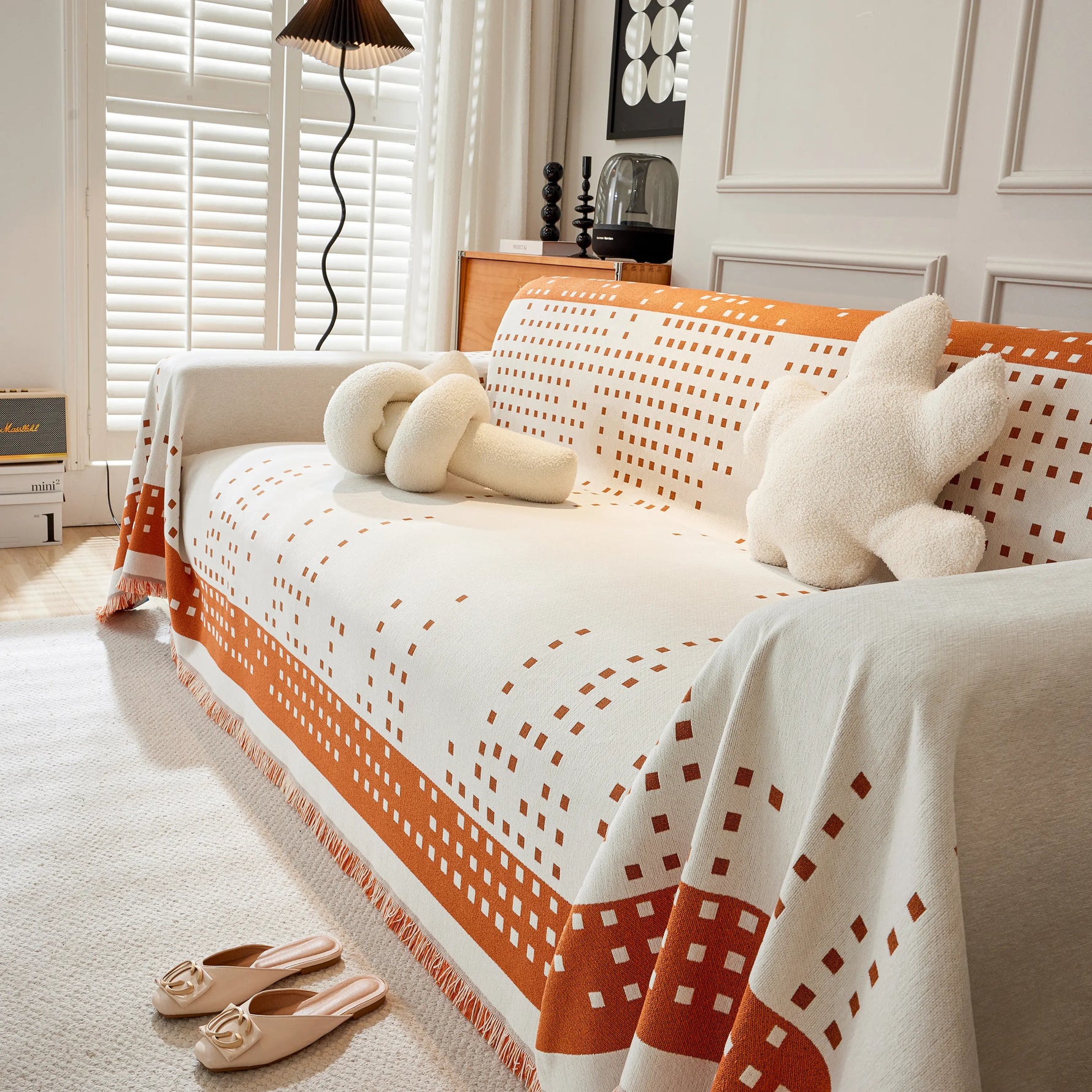 Reversible Chenille Sofa Covers for Pets, Large Throw Blanket for Couch, Blanket on The Sofa