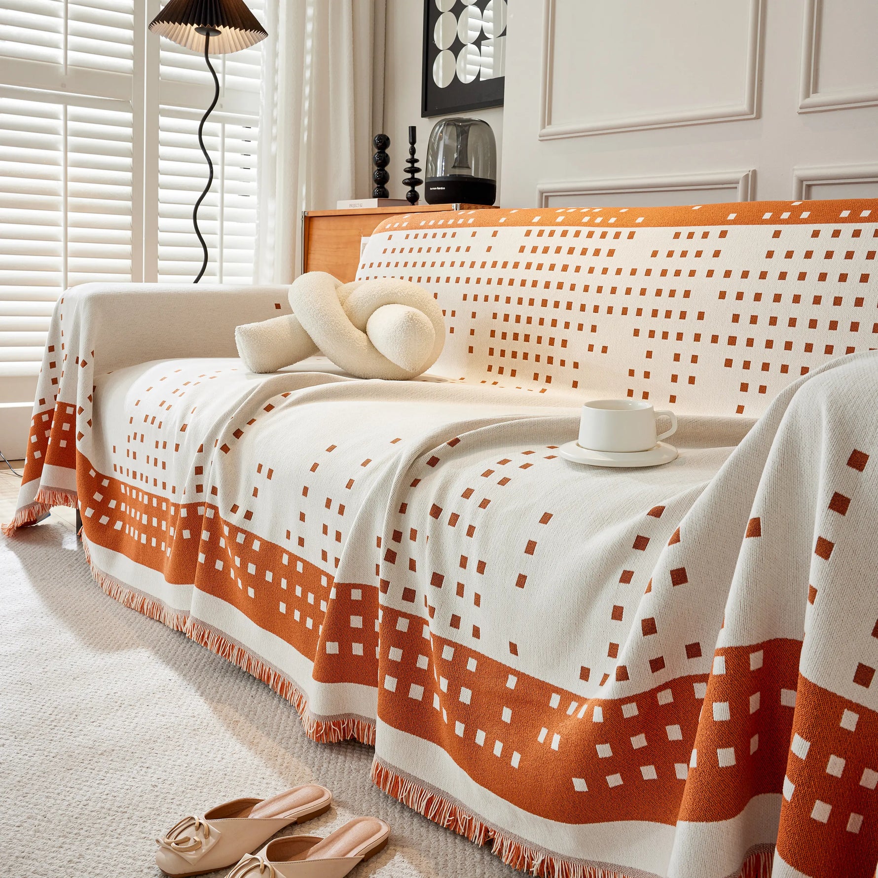 Reversible Chenille Sofa Covers for Pets, Large Throw Blanket for Couch, Blanket on The Sofa