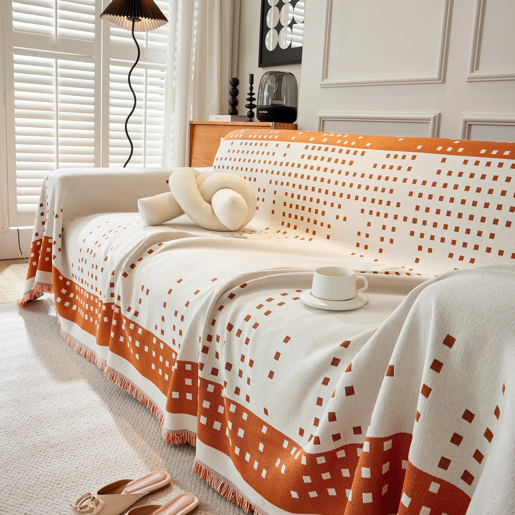 Reversible Chenille Sofa Covers for Pets, Large Throw Blanket for Couch, Blanket on The Sofa