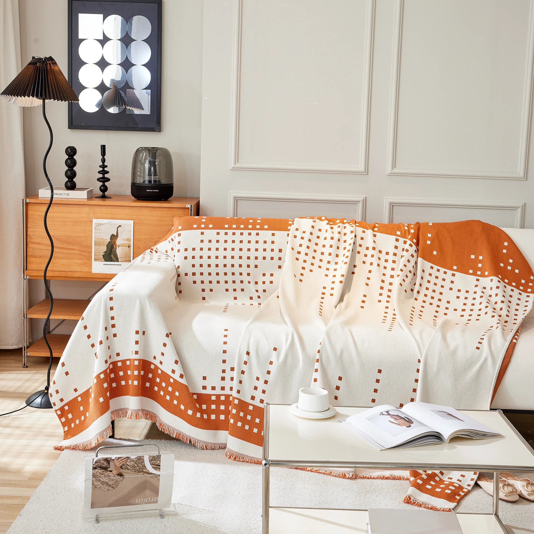 Reversible Chenille Sofa Covers for Pets, Large Throw Blanket for Couch, Blanket on The Sofa