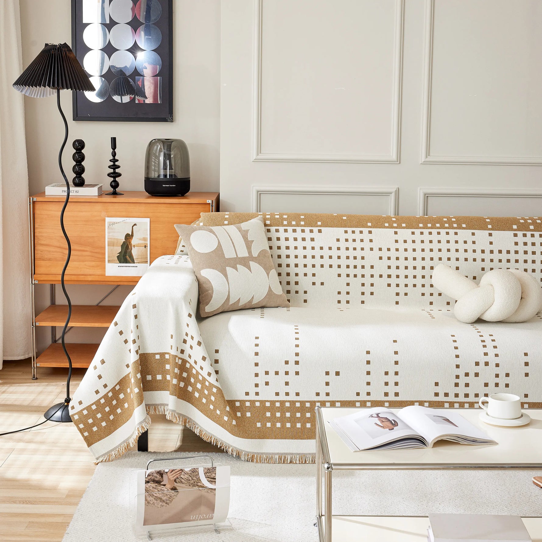 Reversible Chenille Sofa Covers for Pets, Large Throw Blanket for Couch, Blanket on The Sofa