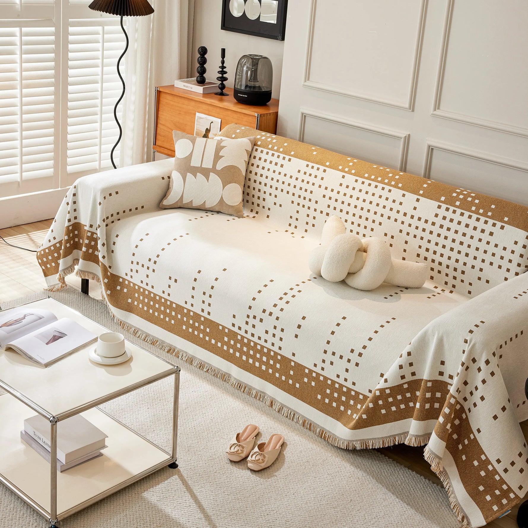 Reversible Chenille Sofa Covers for Pets, Large Throw Blanket for Couch, Blanket on The Sofa