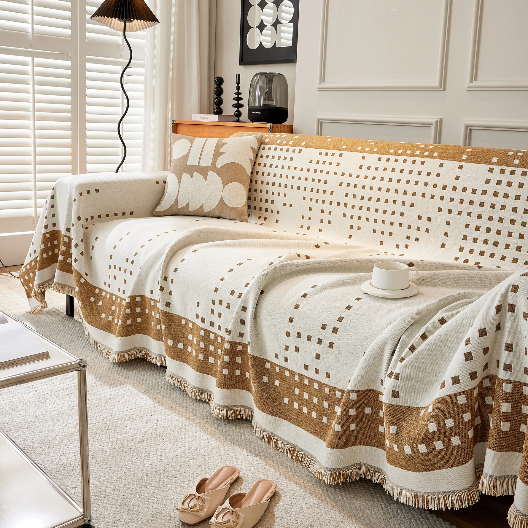 Reversible Chenille Sofa Covers for Pets, Large Throw Blanket for Couch, Blanket on The Sofa