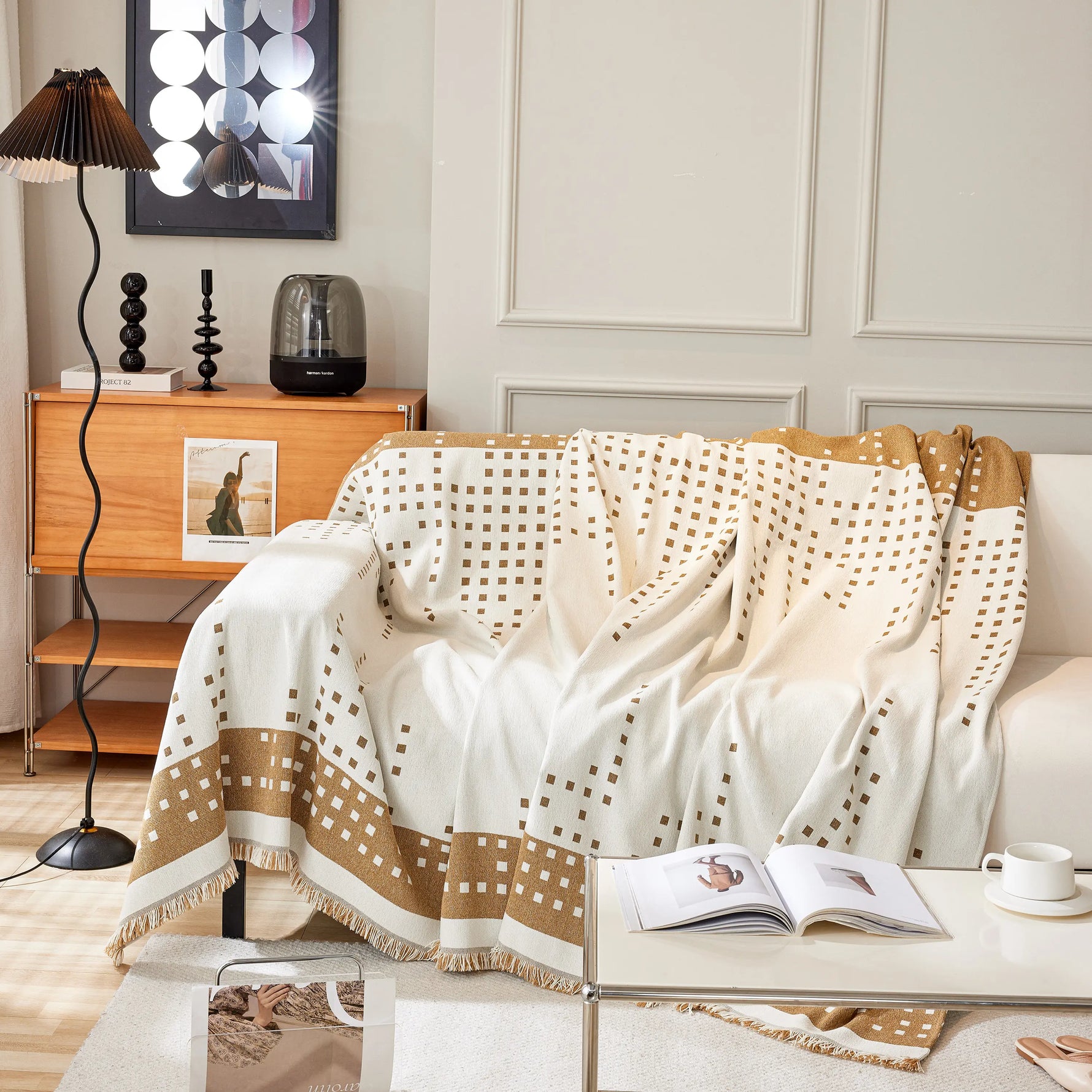 Reversible Chenille Sofa Covers for Pets, Large Throw Blanket for Couch, Blanket on The Sofa