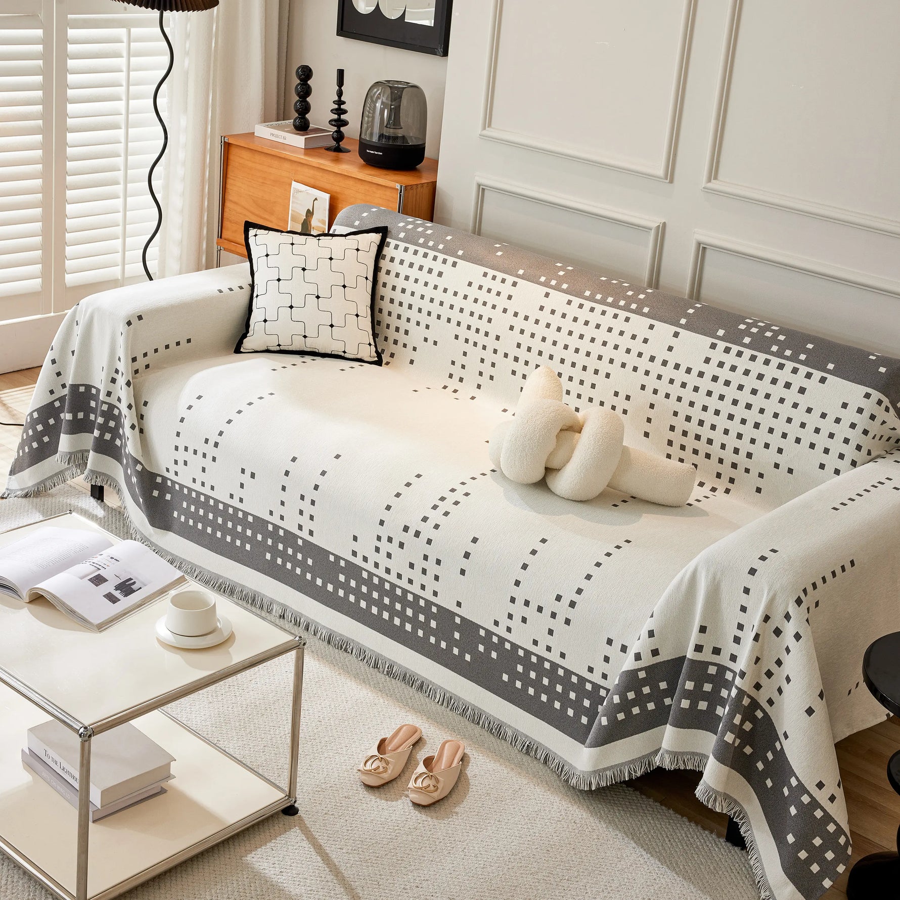 Reversible Chenille Sofa Covers for Pets, Large Throw Blanket for Couch, Blanket on The Sofa